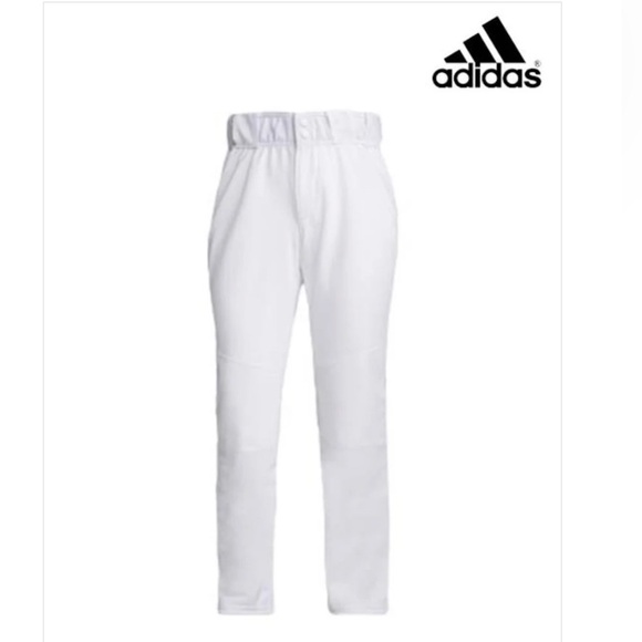 NWT Lot of 2x [adidas] Icon Pro White Open Hem Baseball Pants - Men’s Sz Small - Picture 2 of 15
